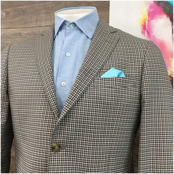 Blazer Homme Hart Schaffner Marx - Veste Sport 2 Boutons - Taille 42S - Laine Bleue - Occasion